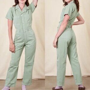 Big Bud Press Short Sleeve Jumpsuit Sage Green Size Small